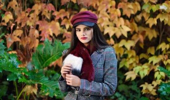 Fall outfit featuring rich colors and textures.