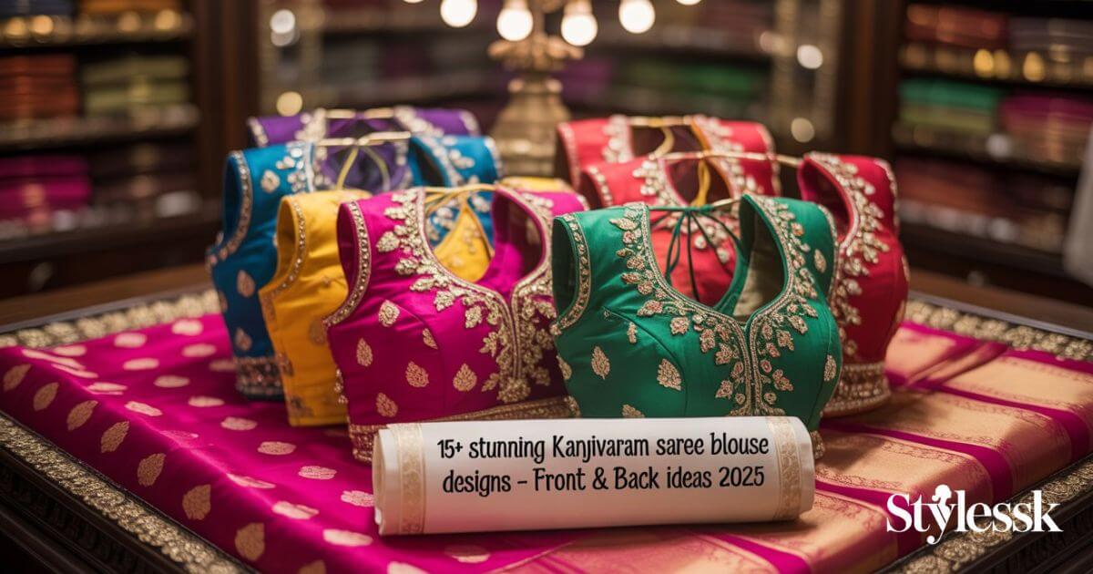 15+ Stunning Kanjivaram Saree Blouse Designs – Front & Back Ideas 2025 