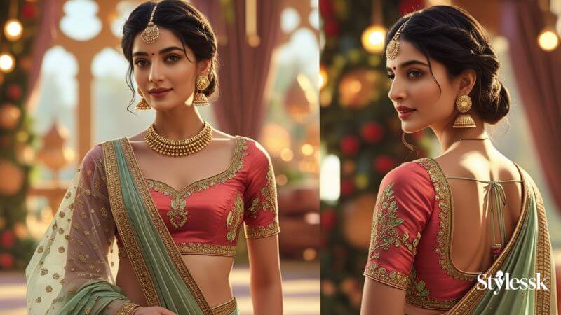 Silk Half Saree Blouse Designs for Traditional Charm 