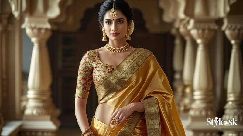 Banarasi Half Saree Blouse Designs for Royalty 