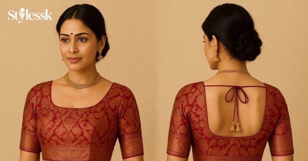 Banarasi Saree Blouse Designs: Front and Back Styles 