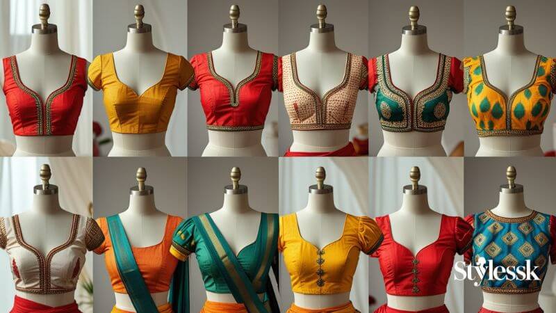 Bandhani Blouse Neck Designs