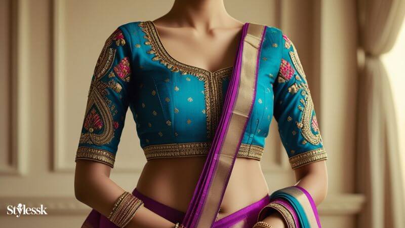 Best Color Combinations for Paithani Saree Blouses