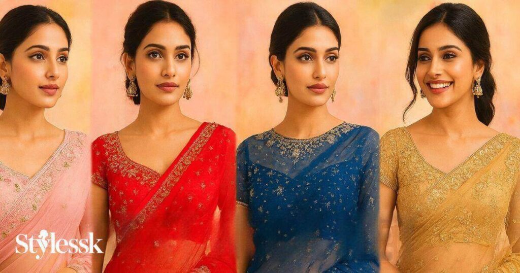 Best Net Blouse Neck Designs 