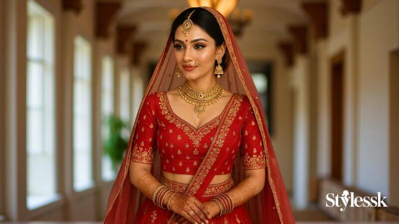Best Red Colour Blouse Bridal Designs for Weddings 