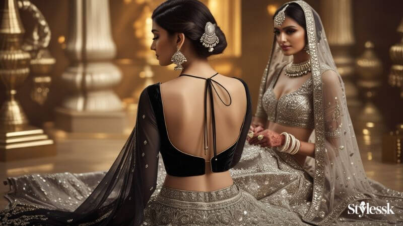 Black Backless Blouse 