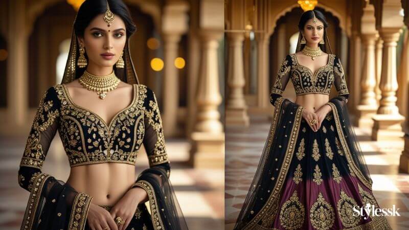Black Bridal Blouse