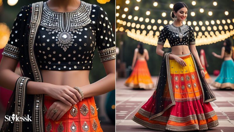 Black Navratri Blouse 