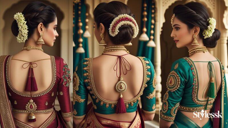 Blouse Back Neck Designs for South Indian Brides 