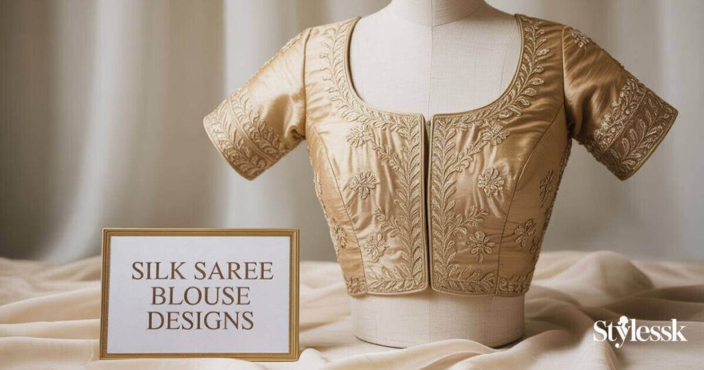 Blouse Designs for Banarasi Silk Sarees 