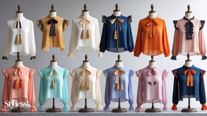 Blouse Designs with Tassels, Bows, and Fun Add-ons 