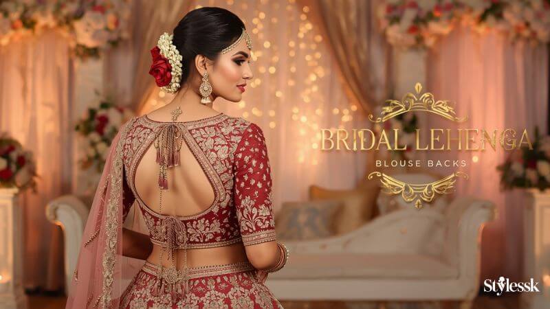  Bridal Lehenga Blouse Back Designs