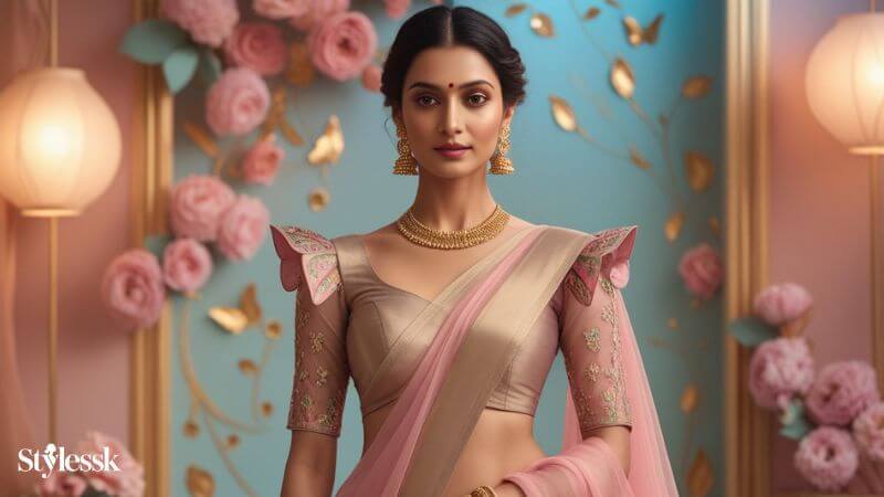  Butterfly Sleeves Blouse Design