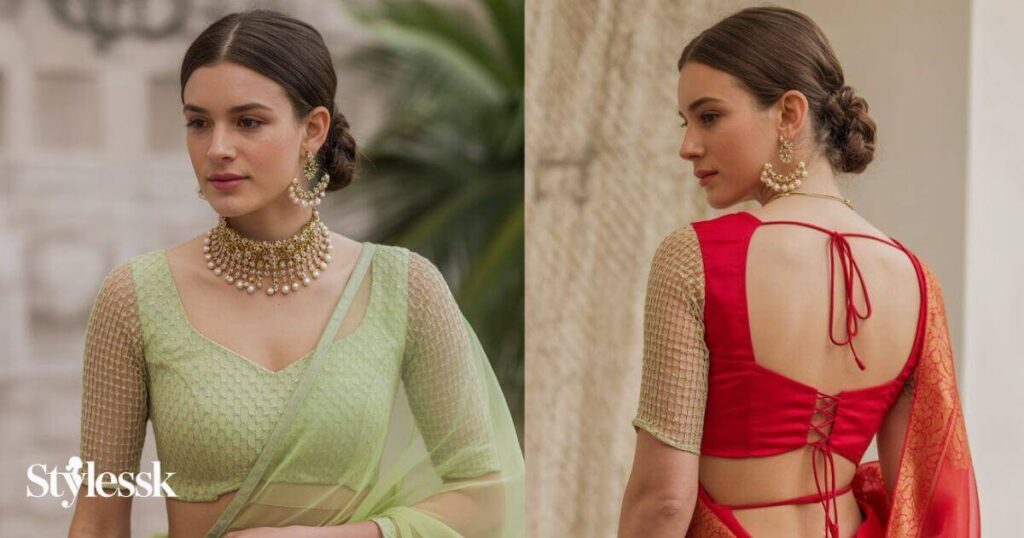 Celebrity-Inspired Boat Neck Blouse Ideas 