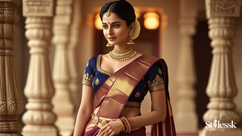 Classic Traditional Kanjivaram Saree Blouse Styles 