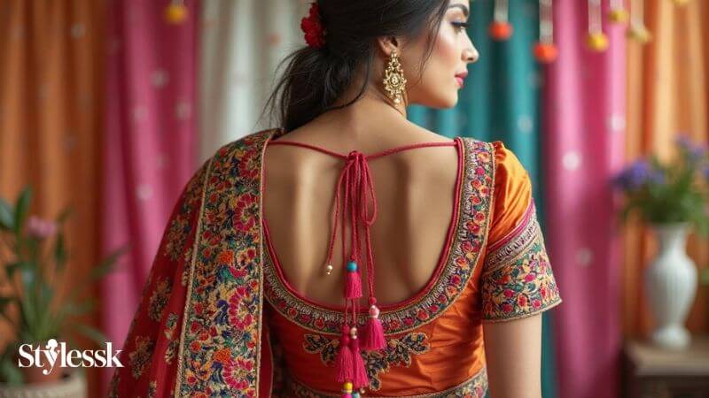 Colorful Latkan Dori Blouse 