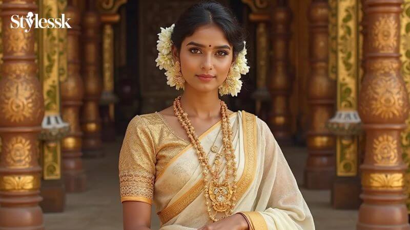 Elegant Blouse Designs for Onam Sarees
