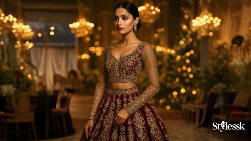 Full Sleeve Blouse Designs for Bridal Lehengas