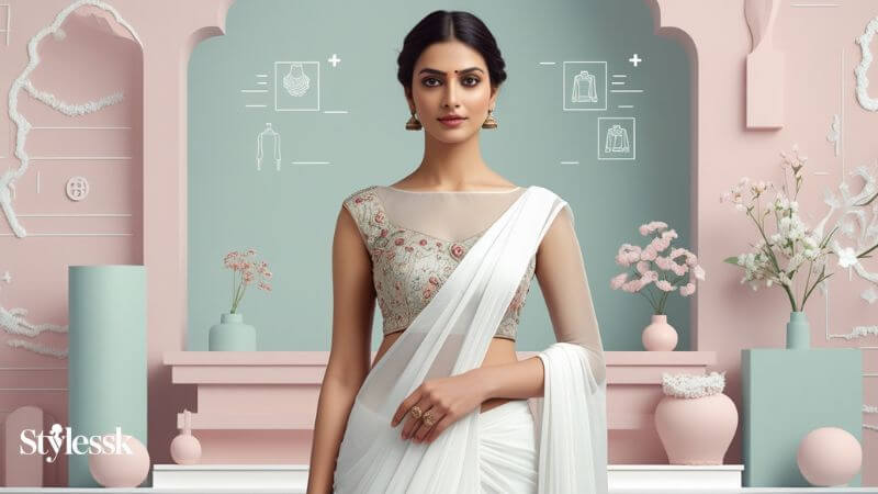 Georgette Blouses for Different Saree Types