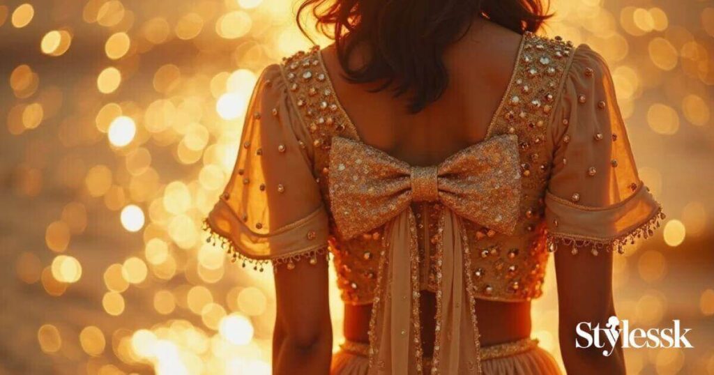 Golden Bow Blouse Luxury 