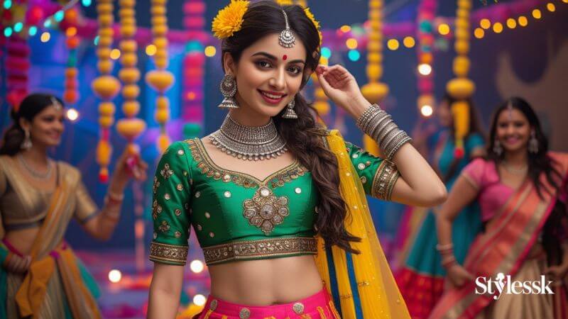Green Blouses for Navratri and Festive Wear
