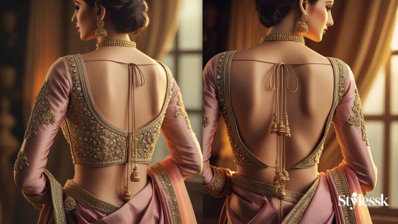 Half Saree Blouse Back Designs to Make a Statement