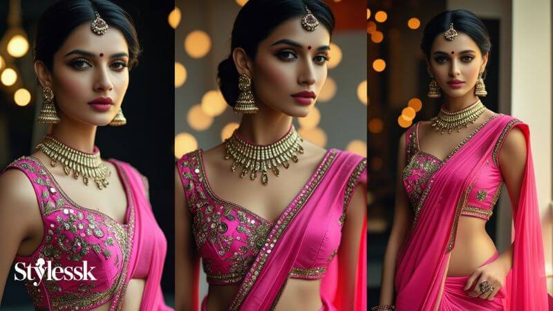 Hot Pink Blouse Designs to Slay in Style