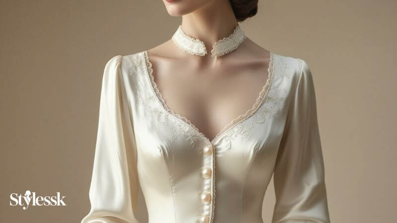 Ivory Princess Cut Blouse – Soft & Subtle 