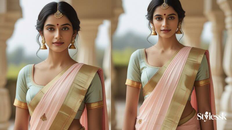 Kerala Half Saree Blouse Designs – Minimal & Elegant 
