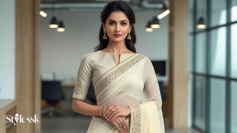Key Features of Perfect Office Wear Blouse Designs 