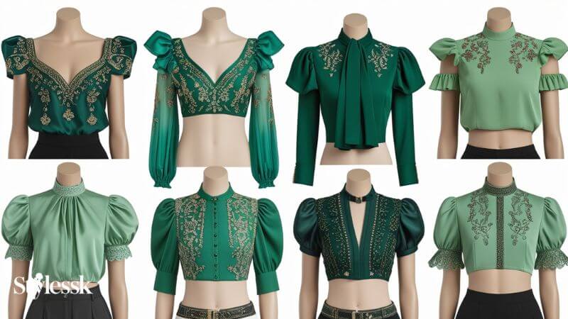 Latest Green Blouse Designs That Turn Heads 