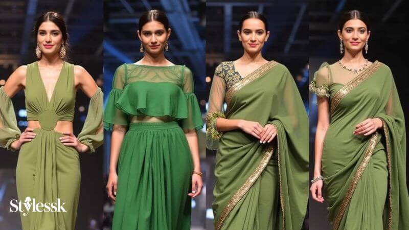 Latest Sleeve Designs for Green Blouses
