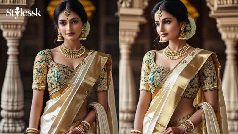 Latest Wedding Blouse Designs for Kerala Sarees 