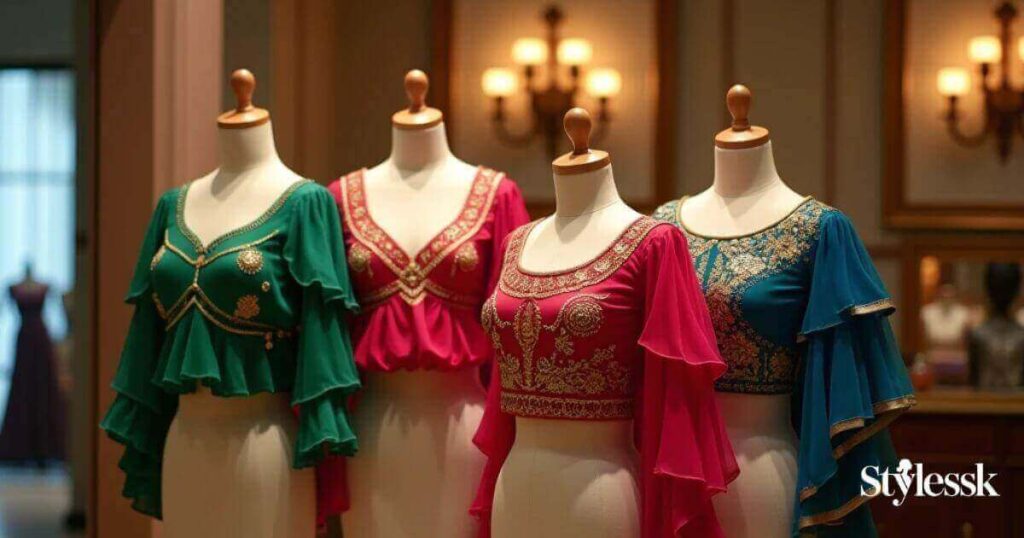 Layered Sleeves Blouse Designs 