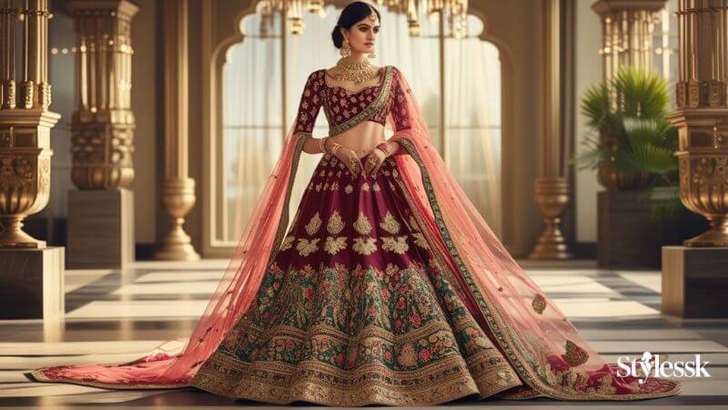 Lehenga Long Blouse Designs for Reception & Engagements