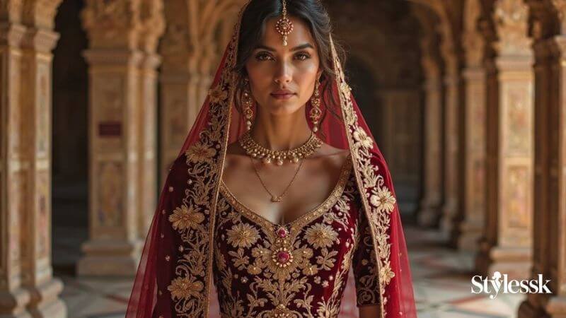 Mughal Embroidered Princess Cut – Regal Vibes 