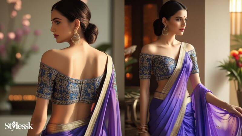 Off-Shoulder  Blouse Sleeves Designs