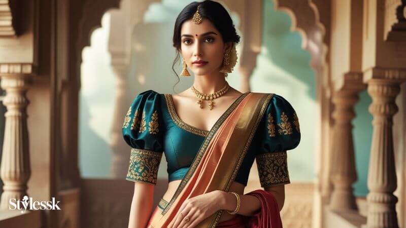 Pattu Half Saree Blouse Designs for Festive Glam 