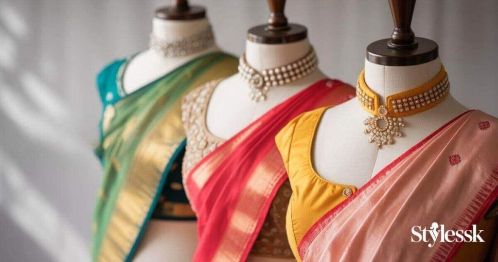Printed & Embellished Cotton Blouse Designs 