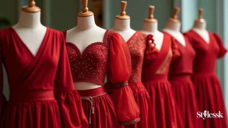 Red Colour Blouse Sleeve Variations That Elevate Your Look 