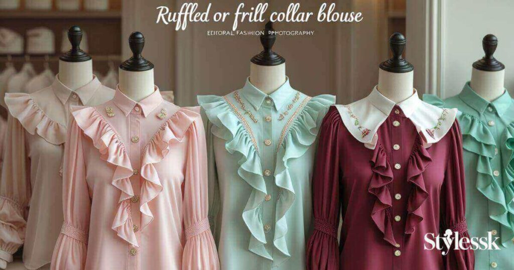 Ruffled or Frill Collar Blouse