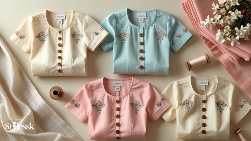 Simple Cotton Blouse Designs for Daily Wear 