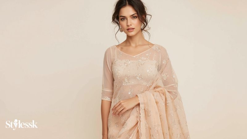 Simple Georgette Saree Blouse Designs