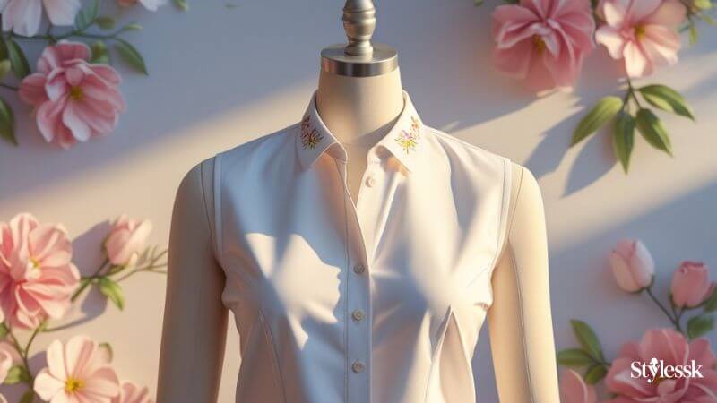 Sleeveless Collar Neck Blouse
