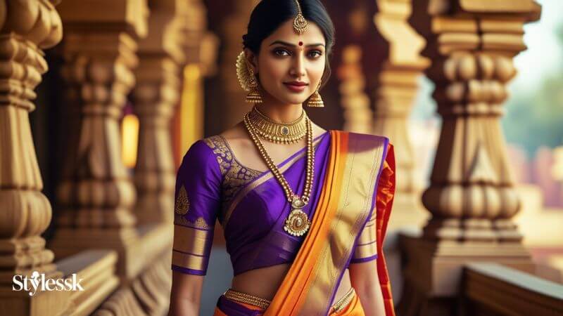 South Indian Half Saree Blouse Designs for Authenticity 