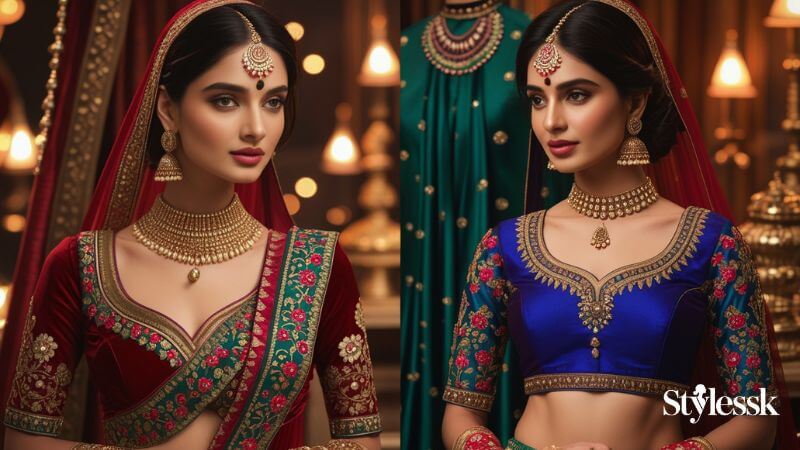Stylish Neck Designs for Kanjivaram Saree Blouses 
