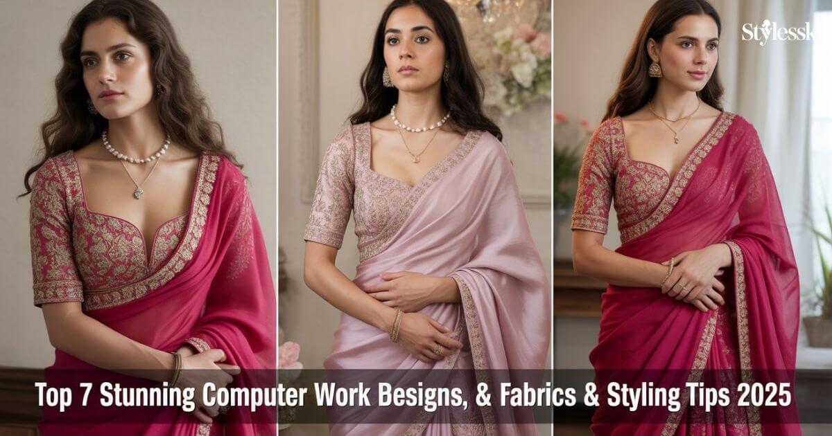 Top 7 Stunning Computer Work Blouse Designs, Fabrics & Styling Tips 2025 