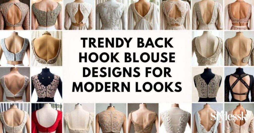 Trendy Back Hook Blouse Designs for Modern Looks