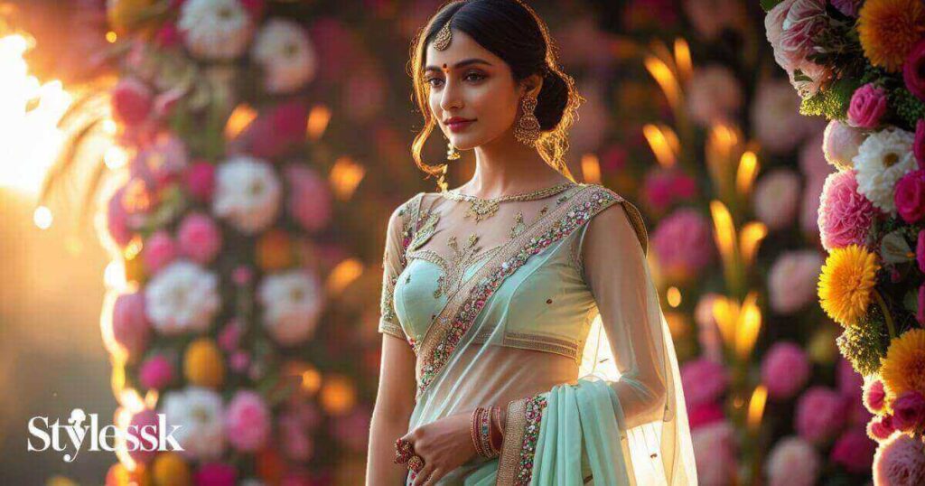 Trendy Saree Net Blouse Designs