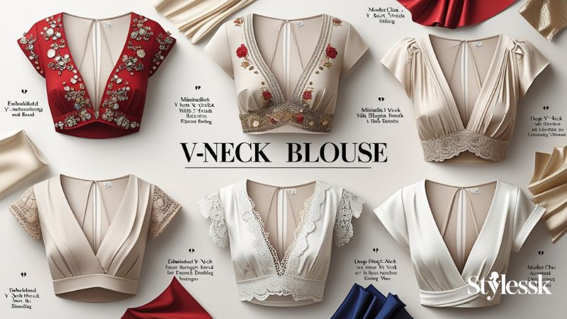 V Neck Blouse Customization Ideas 